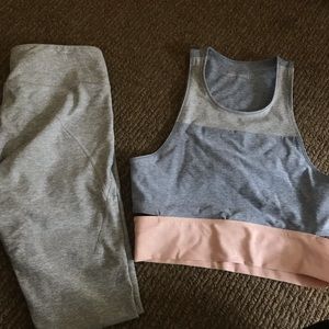 Outdoor voices leggings and sports bra